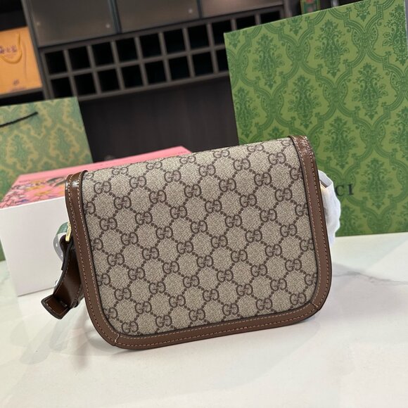 🍹Gucci Horsebit 1955 Brown Shoulder Bag - Picture 8 of 9